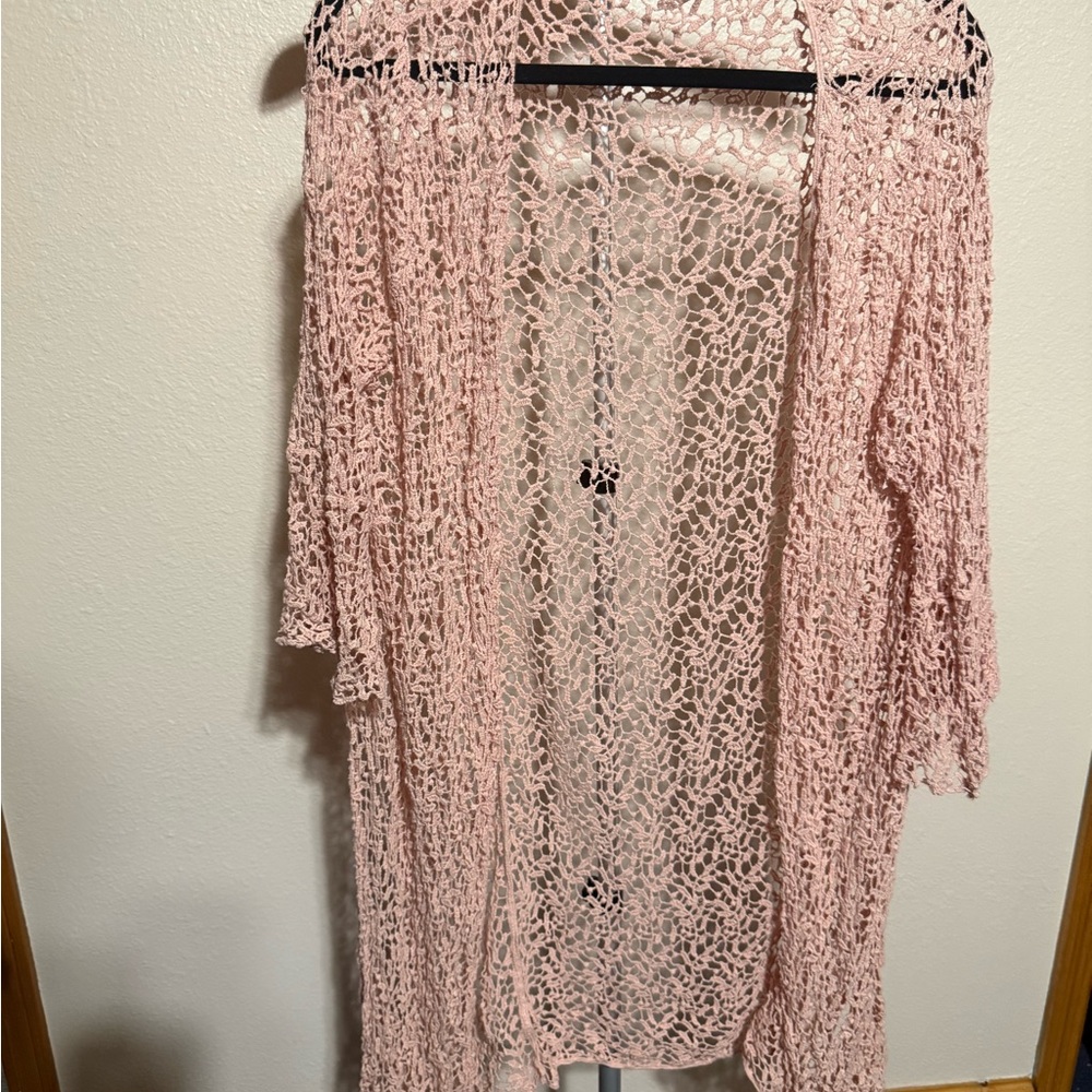 ADORA Blush Crochet Cardigan